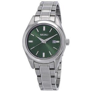 NWT Authentic Seiko Essentials Quartz Green Dial Women's Watch